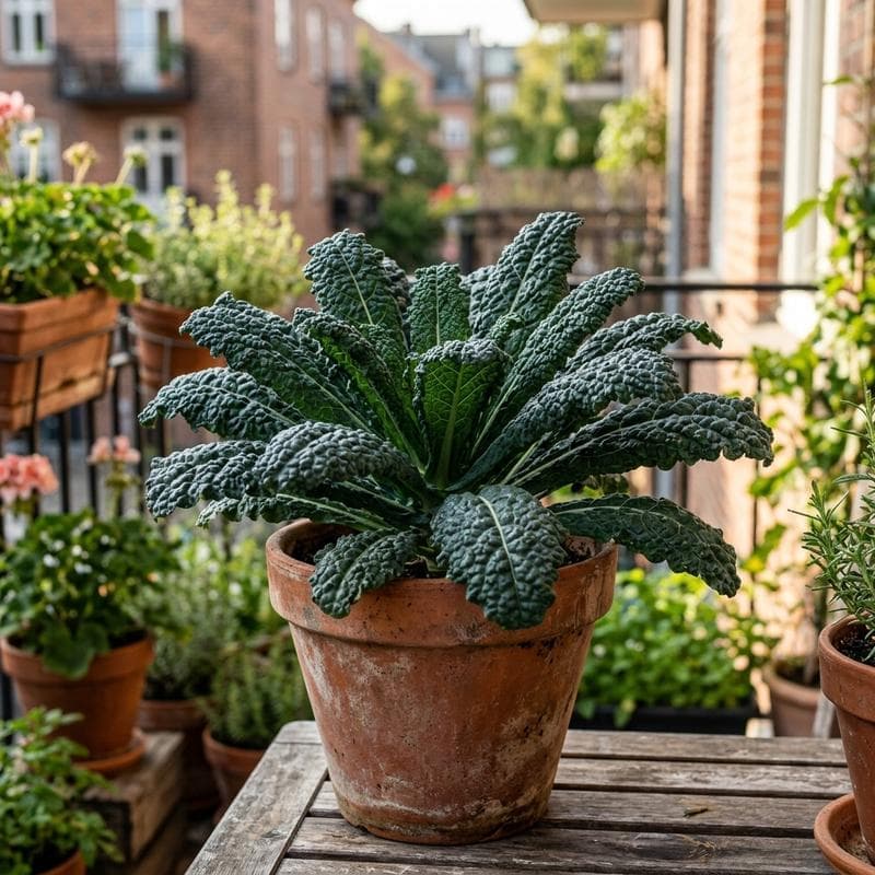 Palmkohl (Cavolo Nero) im Topf